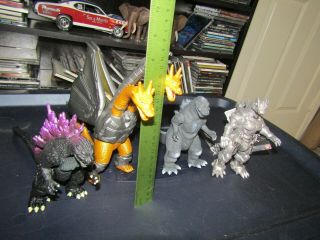 Godzilla Figure Set Mecha Godzilla And Other Dodzillas.  6 " Or Taller
