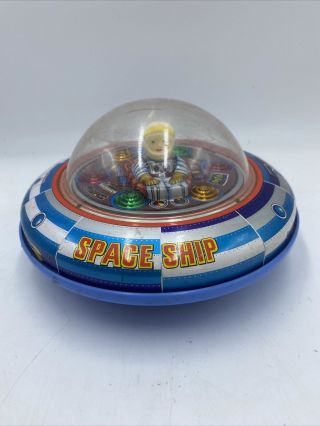 Vintage Space Ship X - 5 Tin Toy Battery Operated.