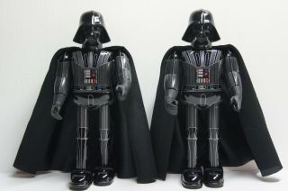 Tin Age Darth Vader 2 Pc Set Tin Spring Walking Starwars Out Of Print 1998