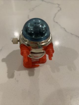 Vintage Tomy Rascal Robot Wind - Up Space Toy - Red With Blue Dome