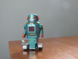 Noguchi Shoten Tin Mechanical Mighty Robot Wind Up Toy