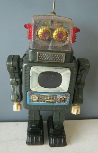 Japan Alps Television Space Man Robot Battery - Op Tin R5