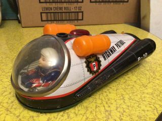 Metal Space Ship Toy Highway Patrol P - 10 By Modern Toys 9 Inch L@@k