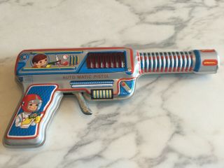 Tin Toy Space Gun,  Made In Japan,  Sparks,  No Box,