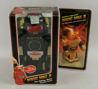 Vintage 1984 Bright Magic Mike Ii Talking Robot Smoking Action W/box