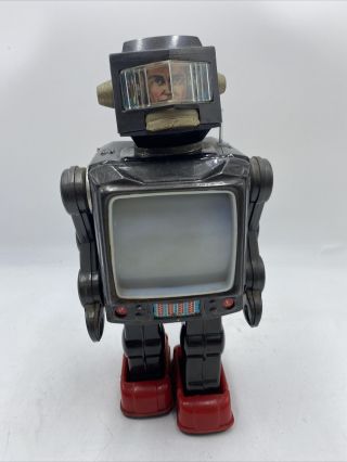 Vtg Japan Television Spaceman Radar Battery Operated Tin Robot Toy Parts/repair