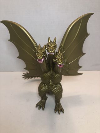 Playmates 2014 Godzilla Monster Ghidorah 3 Head Gold Dragon 7 " Action Figure