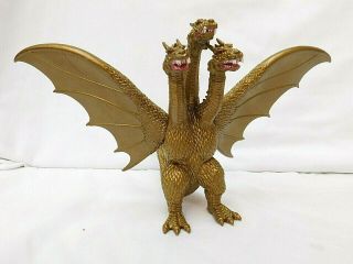 Bandai Godzilla King Ghidorah 6.  5 " Action Figure Toho Gold Vinyl Bandai 2005