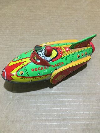 Schylling Rocket Racer Tin Friction Toy With Motor Popping Sound Bright Color