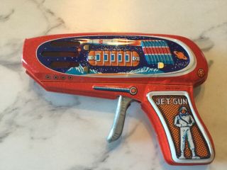 Tin Toy Space Gun,  Made In Japan,  Sparking,  No Box,  Well,  Cond.