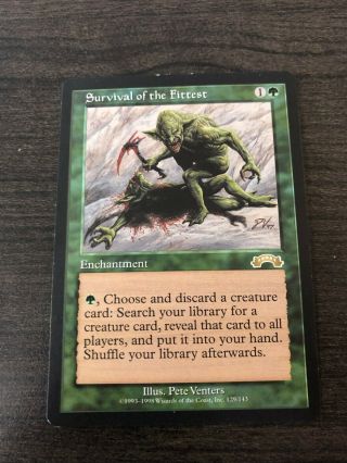 1x Survival Of The Fittest Sp Exodus English Exo Magic The Gathering Mtg