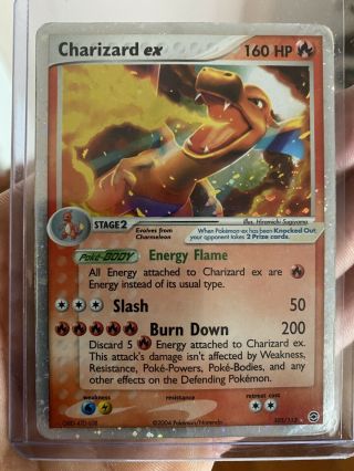 Charizard Ex 105/112 Fire Red & Leaf Green Pokemon Card Pl