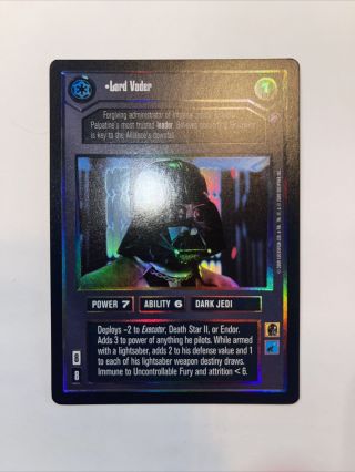 Star Wars Ccg Lord Vader - Foil Reflections Ii Ultra Rare
