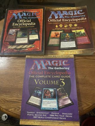 Magic The Gathering Official Encyclopedia Complete Card Guide Volume 1 2 And 3
