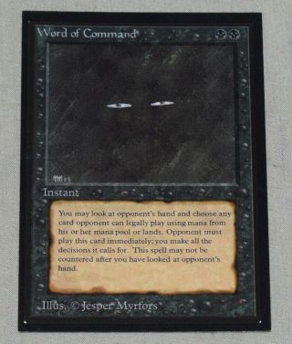 Mtg Magic The Gathering Word Of Command Card Collectors Edition Ce -