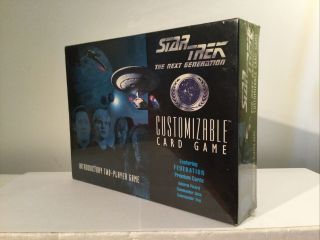 Mib Star Trek Tng Introductory 2 Player Customizable Card Game Federation 96