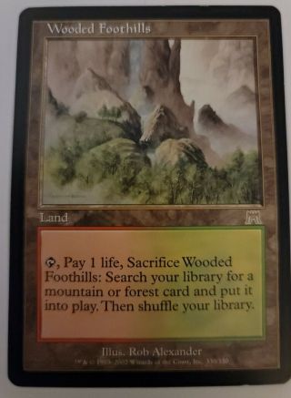 Mtg Wooded Foothills Onslaught Rare