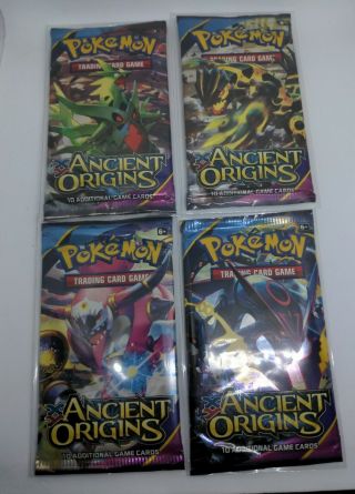 4x Pokemon Tcg Xy Ancient Origins Booster Packs Art Set Factory