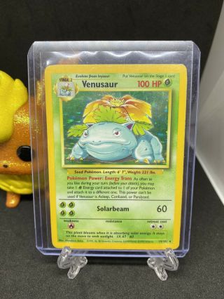 1999 Base Set Venasaur Holo Rare Pokemon Card (15/102) - Lp/mp Wotc