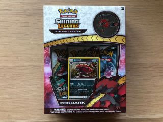 Pokémon Tcg Shining Legends Zoroark Card Box With A Pin
