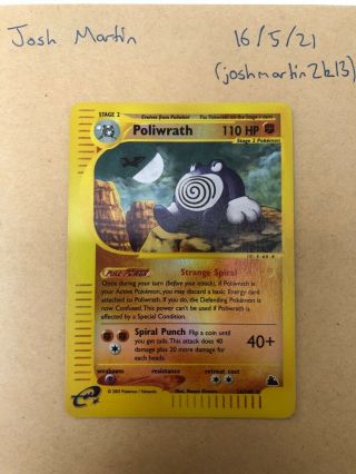 Poliwrath 26/144 Skyridge Set Reverse Holo Rare 2003 Wotc Pokemon Tcg