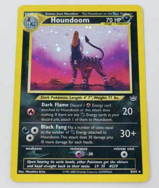 Houndoom | 8/64 | Holo Neo Revelation Pokemon Card Lp