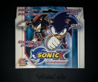 Sonic X 2006 Score 110 Trading Cards Starter Deck Box,  Packs