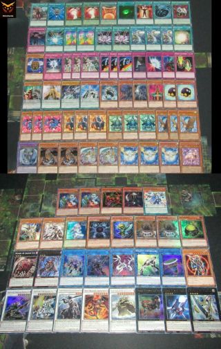 Yugioh Crystal Beast Dark Raindbow Dragon 74 Card Deck 15 Card Extra Deck