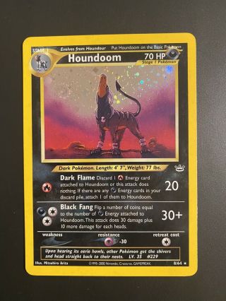 Houndoom | 8/64 | Holo Neo Revelation Pokemon Tcg - Lp