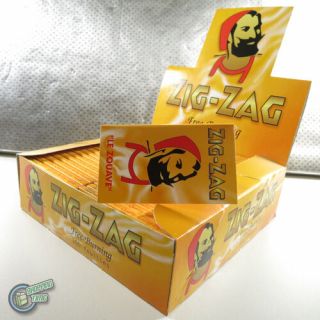 Box Zigzag Zig Zag Yellow Cigarette Tobacco Rolling Paper Papers Roller Roll Ryo