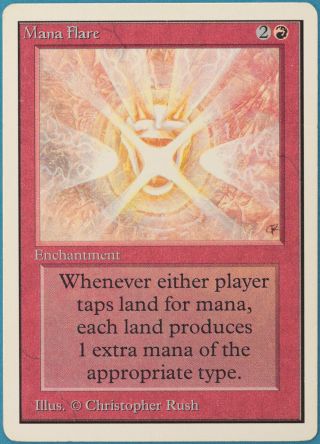 Mana Flare Unlimited Heavily Pld Red Rare Magic Mtg Card (id 242065) Abugames