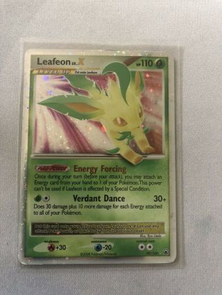 Leafeon Lv.  X 99/100 Majestic Dawn Holo Rare Pokemon Card Lp