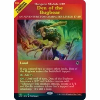 Bugbear Card DEN OF THE BUGBEAR X4 Adventures In The Forgotten Realms AFR Magic MTG ...