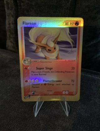 Pokémon Tcg - Flareon (5/100) - Reverse Holo Rare - Ex Sandstorm Set - Nm