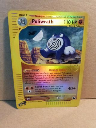 Pokemon Reverse Foil Card : Poliwrath 26/144 (skyridge Set 2003)