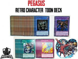Yugioh - Retro Character Pegasus (toon) Deck,  Extra Deck Ready To Play