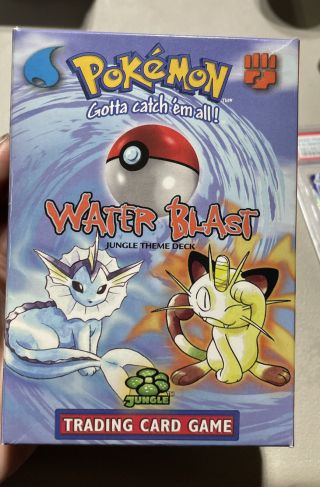 Pokemon Jungle Water Blast Theme Deck - No Holo Wotc Opened Box Cards