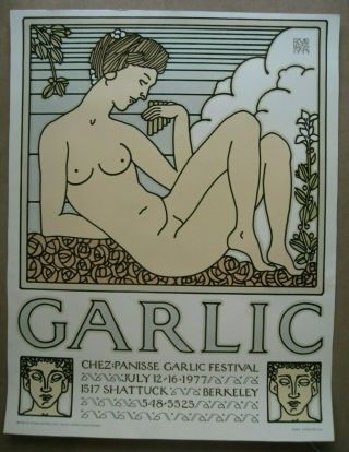 Chez Panisse Garlic Festival David Lance Goines Poster Portal Publications Ltd