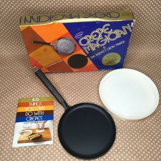 Vintage 1975 Crepe Magician Pan The Perfect Crepe Maker And Keeper With Recipes