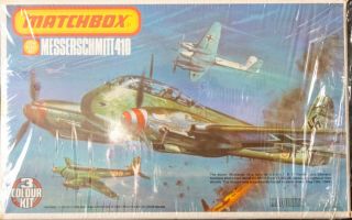 Vintage Matchbox Pk - 113 1:72 Scale Messerschmitt Me 410 Plastic Model Kit