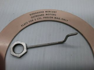 Vintage Mercury Kiekhaefer Marine 2 Cylinder Breaker Point Dwell Plate 91 - 36454
