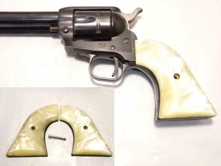 26a Vintage Jay Scott Imitation White Pearl Gun Grips For Colt 22 Frontier Scout