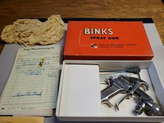 Vintage Nos Binks Model 26 Auto Body Spray Paint Gun