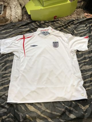 England Home Football Shirt 2005 2007 Xxxl 3xl Umbro Retro Vintage 1