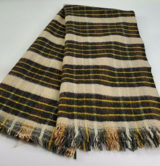 Vintage Wool Plaid Tartan Blanket Throw Stadium Car Thom Leffler