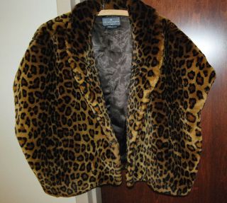 Neat Vintage Usa Faux Fur " Leopard " Vest " Le Nouveau " One Size