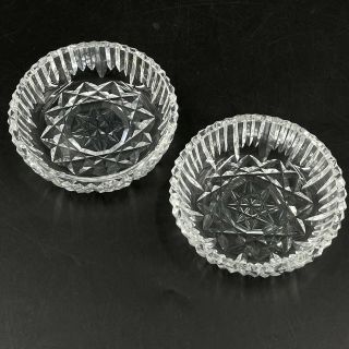 Vintage Waterford Crystal Starburst Cut Indiv Candy Nut Bowls Coasters