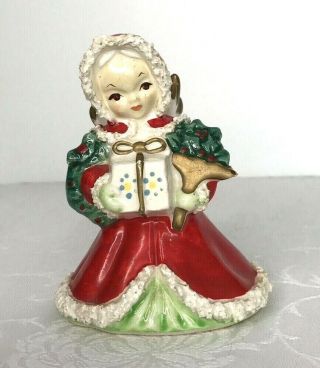 Vintage Napco Angel Figurine With Gift,  Wreath And Bouquet Japan Model 5q - 115 4”