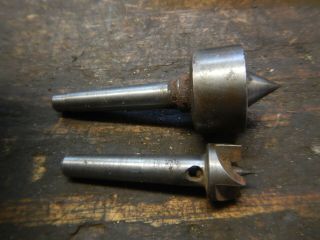 Vintage Craftsman Wood Lathe Spur Drive And Live Bearing Centers No.  1mt Shank