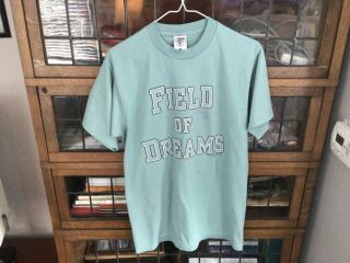 Vtg 1997 Field Of Dreams Movie Vhs Release Promo Turquoise T - Shirt Sz M - Cool
